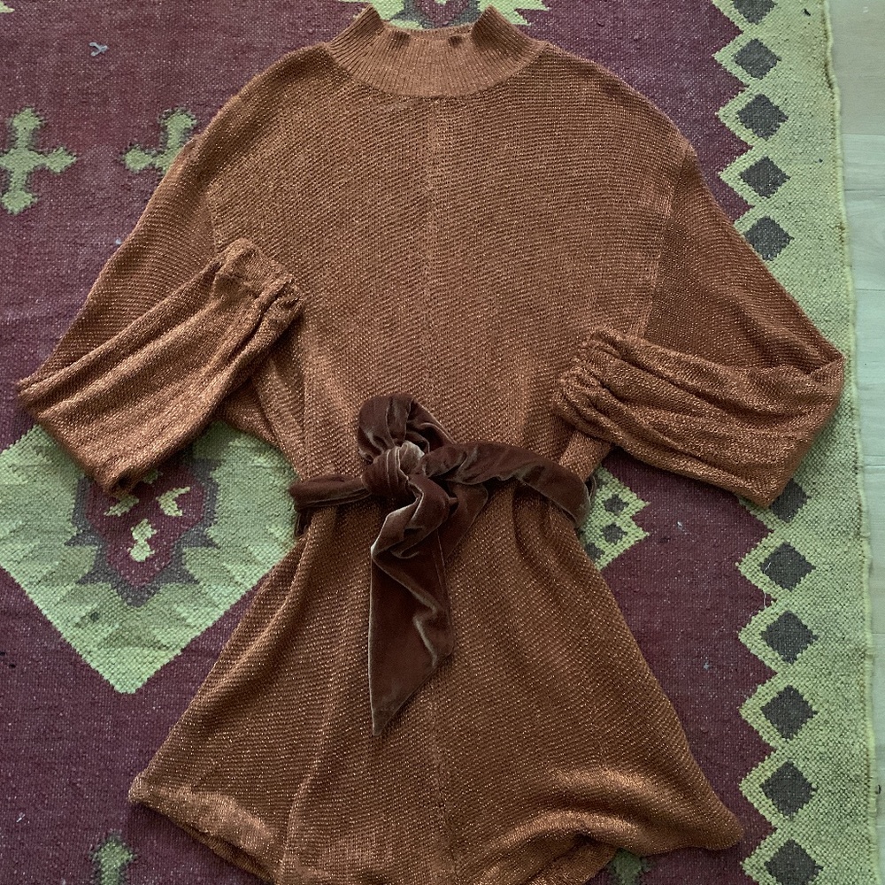 Velvet Oversized Sweater Mini Dress